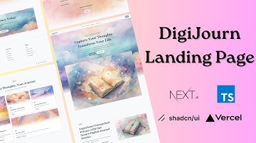 Digital Journal Landing Page | Next JS | TypeScript | Tailwind CSS | Shadcn UI | Cursor