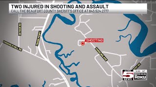 VIDEO: Beaufort County deputies investigating shooting, assault that injured 2