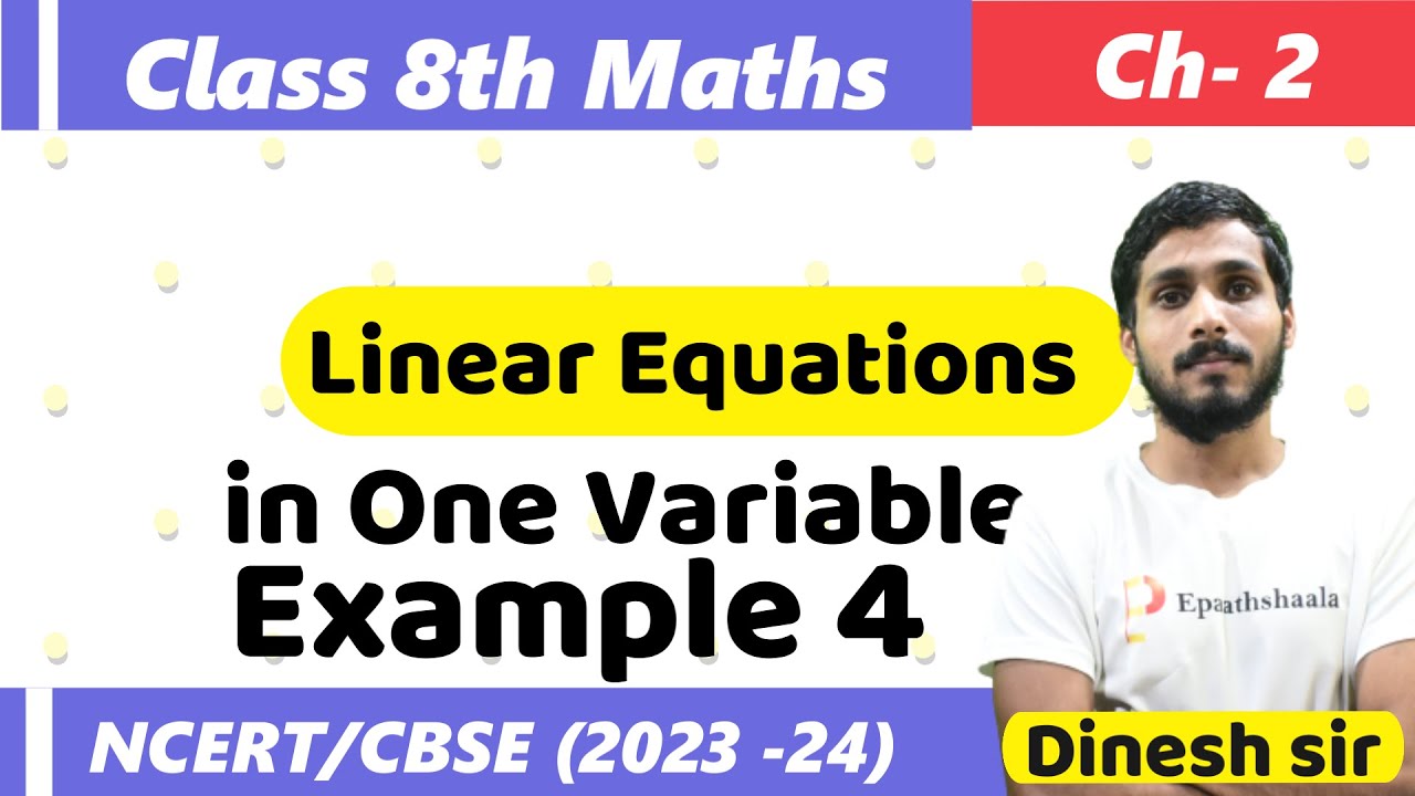 CBSE Class 8th Maths | Chapter 2 Linear Equations in One Variable ...