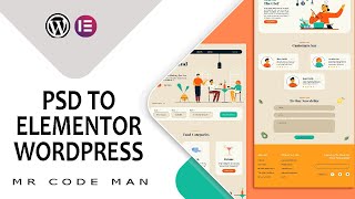 PSD to WordPress Elementor landing page [part 2] (section design)