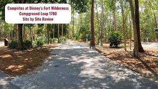 Campsites at DIsney's Fort Wilderness Loop 1700 Site by Site Tour and Review Information