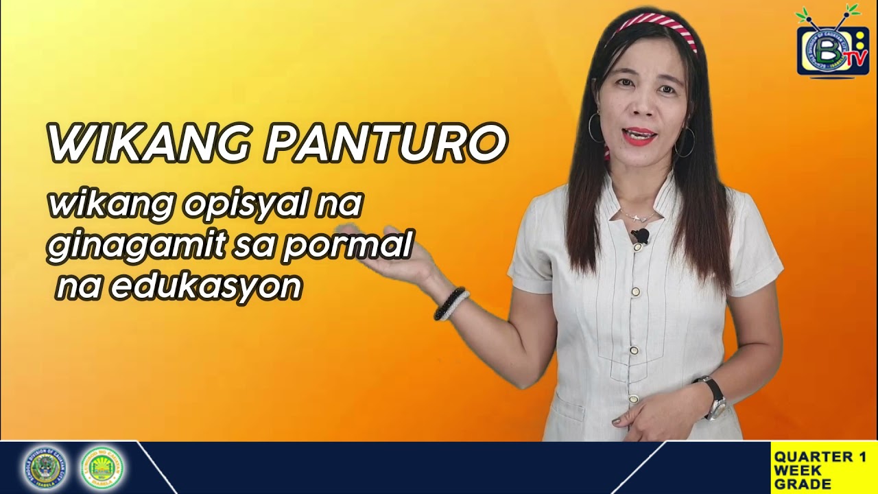 Konseptong Pangwika Pambansang Wika Wikang Opisyal at Wikang Panturo