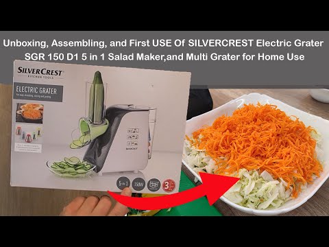 Silvercrest Electric Grater Kitchen Tools SGR 150 D1 Unboxing Testing 