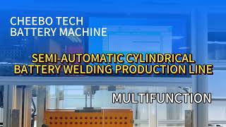 Semi-Automatic Cylindrical Battery Welding Production Line#machine #manufacturing #factory