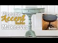 Vintage accent table makeover, using chalk paint