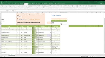 Excel Filtre avancé avec extraction