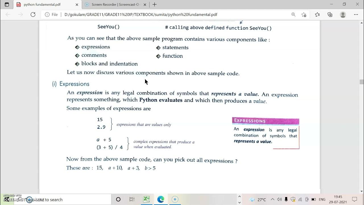 BAREBONES OF PYTHON PROGRAM - YouTube