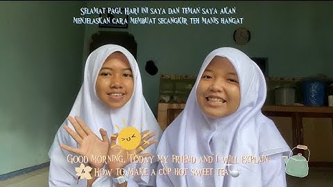 How to make a cup hot sweet tea🫖  procedural text presentation video