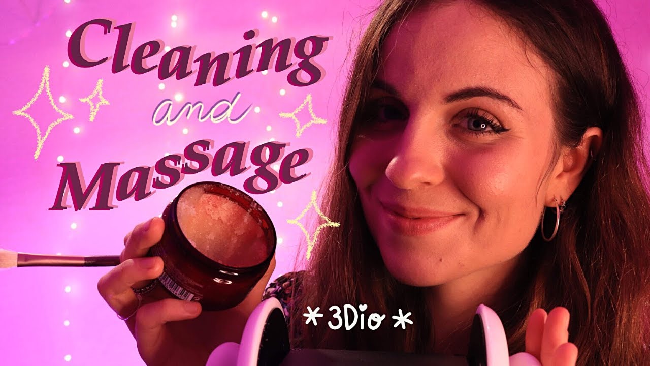 ASMR 3DIO + pluie 🌧 Nettoyage et massage de tes oreilles 🧽🧼 (Ear cleaning / Ear massage)