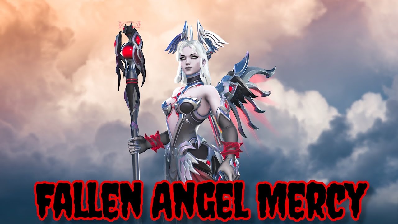 (🖤) fallen angel mercy! overwatch 2 ~ mercy competitive gameplay