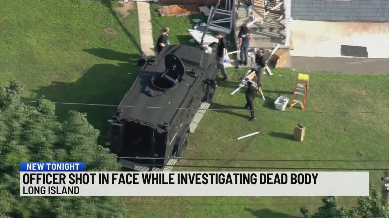 Police officer shot in Long Island during dead body investigation