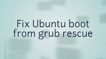 How to fix Ubuntu boot from grub rescue | without LiveCD