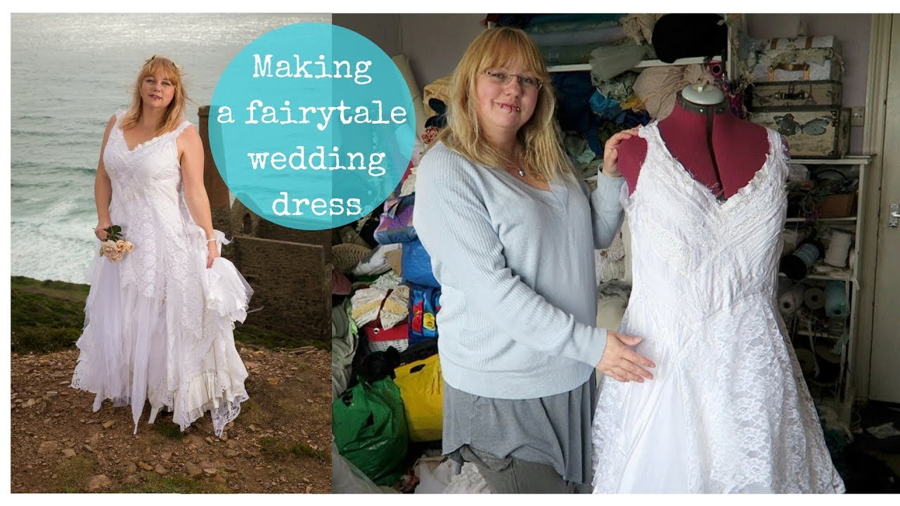 Making a bohemian fairytale wedding dress