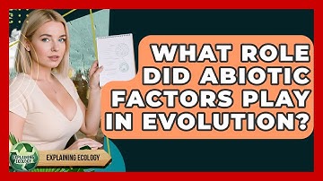 What Role Did Abiotic Factors Play In Evolution? - Explaining Ecology