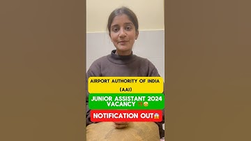 AAI Junior Assistant 2025 Form Out‼️| Airport Authority of India Recruitment 2025 #govermentjobs