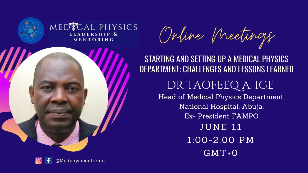 Starting and setting up a medical physics department Challenges and