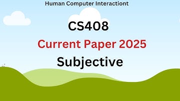 CS408 Currently midterm paper 2025 |cs408 sunjective paper #midtermexams #cs408 #currentpaper