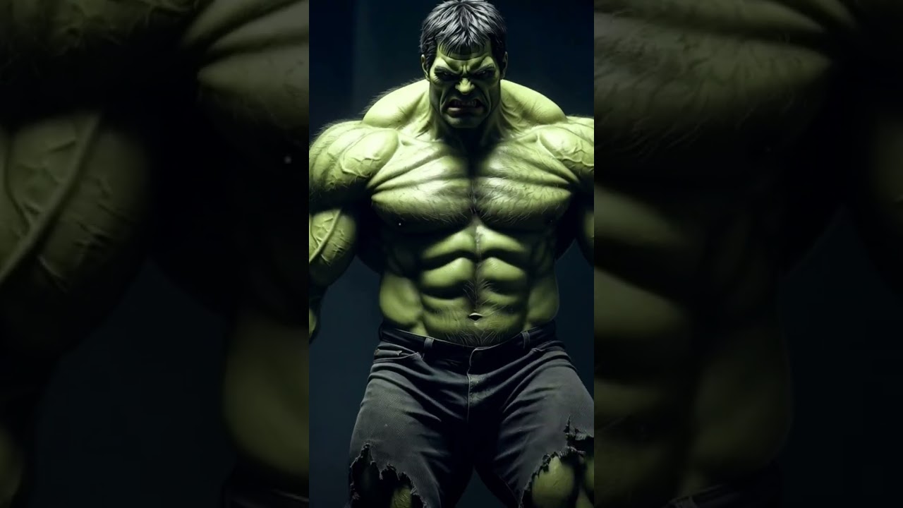 Hulk extremely angry, green muscular giant screaming loudly, veins popping, glowing angry eyes, clen