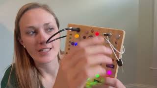 Review of the iHarPro Busy Board with 19 LED Light Switches, Montessori Toy/Wooden Sensory Board