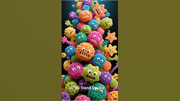 Wiggly Hole Monsters: A Colorful, Textured Animation #shorts