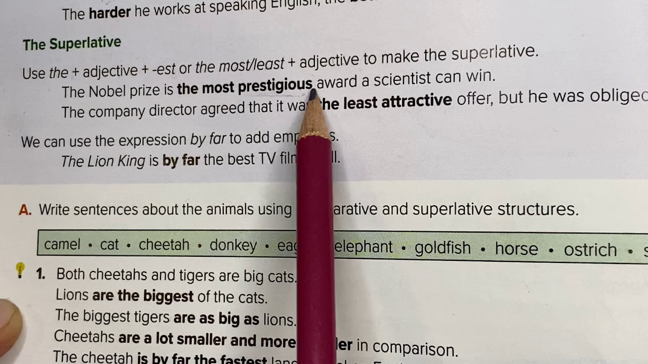 Comparative and Superlative Forms of Adjectives للصف ثالث ثانوي Mega Goal 5