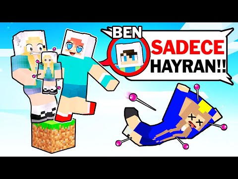 ERKEK HAYRAN VE BÜTÜN KIZLAR TEK BLOKTA - ⚠️ Minecraft