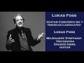 Capture de la vidéo Lukas Foss: Guitar Concerto No 1, 'American Landscapes' [Foss-Milwaukee So-Isbin]
