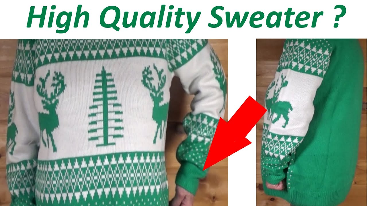 Ugly or Beautiful? Reindeer Holiday Tree Christmas Green Sweater (Review) Womens LookBookStore 2024