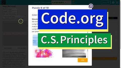 Code.org Lesson 8.7 Color Images | Tutorial with Answers | Unit 1 CS Principles