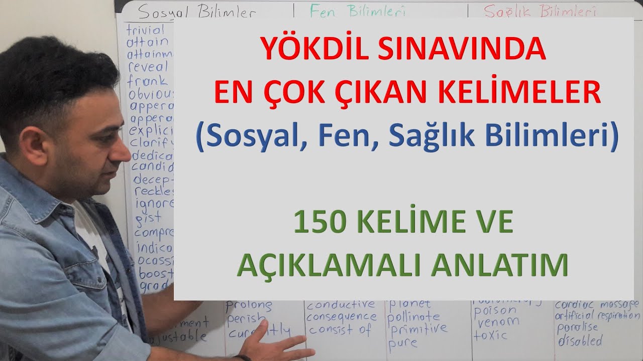 YÖKDİL' DE EN ÇOK ÇIKAN KELİMELER. YÖKDİL SOSYAL BİLİMLER. YÖKDİL SAĞLIK BİLİMLERİ. YÖKDİL FEN