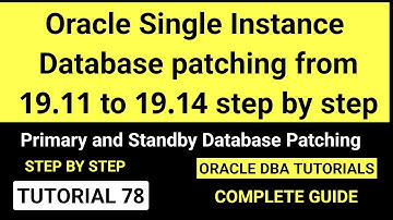 Oracle Single Instance Database patchen van 19.11 naar 19.14 stap voor stap || Primair en standby