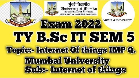TYBSCIT  SEM-V || Internet of things || IOT Imp Questions|| Oct 2022|| #mumbaiuniversity2022#tybscit