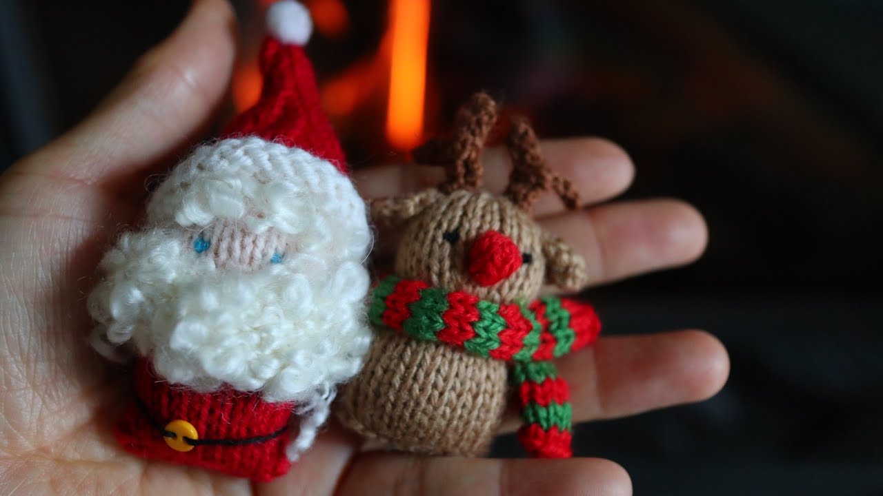 Rudolph- knitted doll, Christmas, Santa Claus 대바늘인형,손뜨개인형
