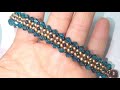 Bracelet making with bicones crystals * Diy * Браслет из бисера и биконуса *