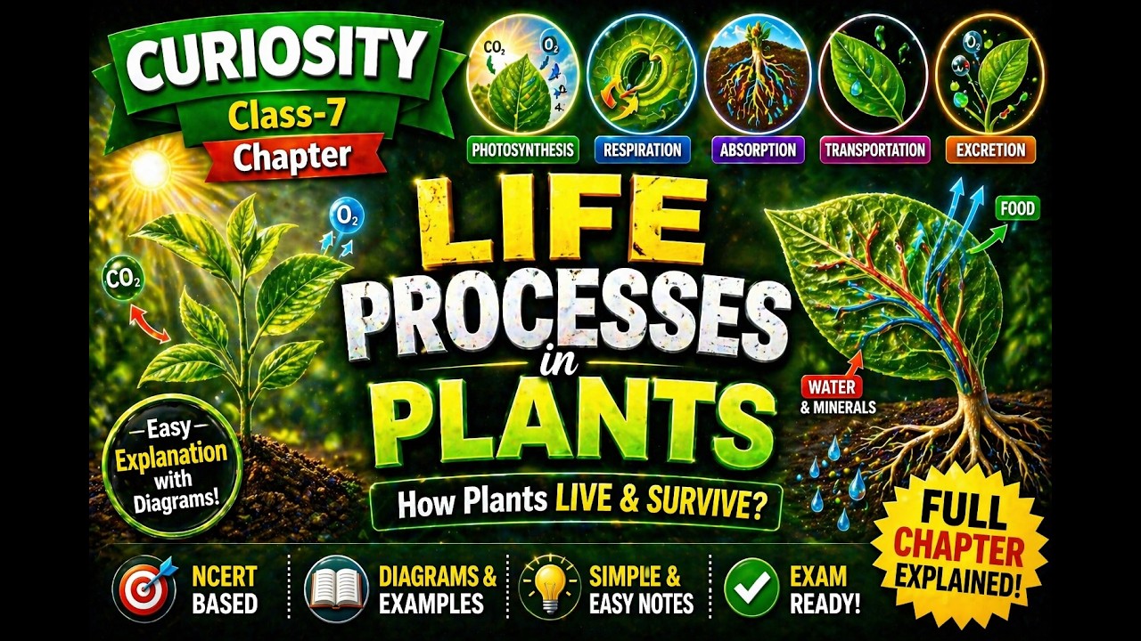 Life Processes in Plants 🌿 | Class 7 | Curiosity | Science Full Chapter ...