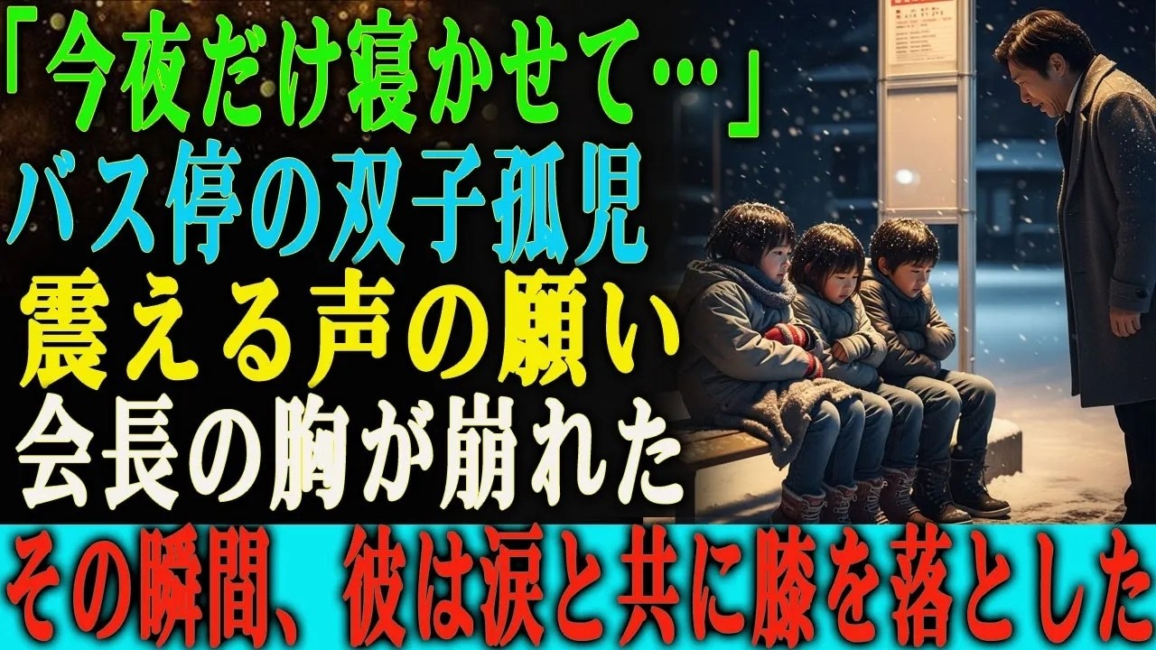 あの吹雪の夜、古いバス停で震える三人の姉妹を見つけるまでは、ただ時間が止まったままの人生を送っていた。五年前に妻と三人の娘を失った贖罪の日々。彼女たちは「おじさん、今日バス停で一晩だけ寝てもいいですか？」と震えながら尋ねてきた。その姿は、私が失った娘たちとそっくりだった。彼女たちを家に招き入れ、体を洗いながら見つけたのは、背中に刻まれた無数の虐待の痕跡と、タバコの火傷の跡だった。三人は「自分...