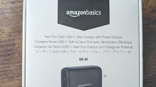 Amazon Basics 68 Watt Charger Dual USB-C