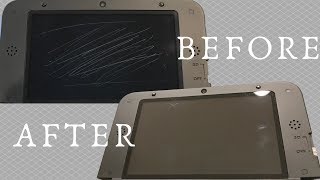 How to fix a scratched Nintendo 3DS XL top LCD LENS COVER, EASY!!