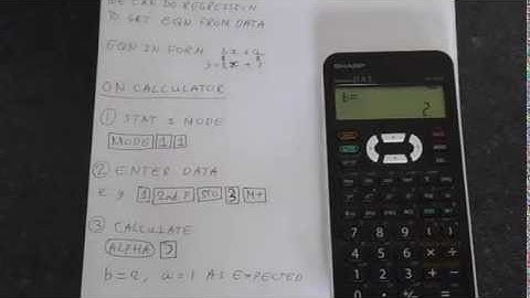 Linear Regression Using The Sharp EL-531 Series (with  a Sharp EL-531x)