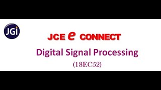 Digital Signal Processing 18EC52
