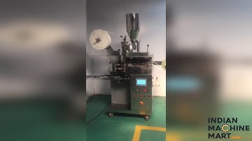 Single Chamber Dip Tea Pouch Packaging Machine with String and Tag - Indian Machine Mart