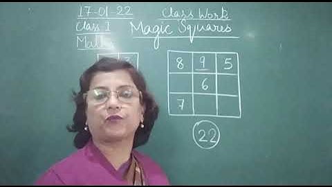 Class I Maths 17-01-2022 by Mrs Ranjana Dhar Magic Squares