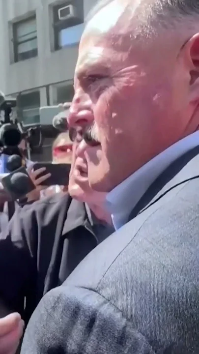 FURIOUS Robert De Niro was seen clashing with Trump supporters outside the hush money trial