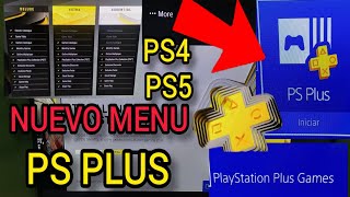 Como es el NUEVO MENU DE PLAYSTATION PLUS? PS4 PS5 2022 