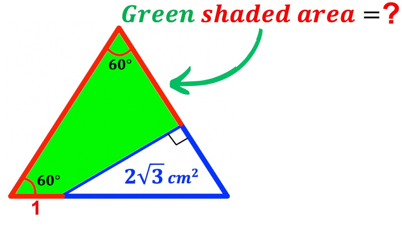 Can you find area of the Green shaded region? | (Triangle) | #math #maths | #geometry