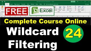 24. How to use Wildcard Filtering in Excel | What is wild card filter in excel