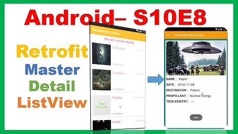 Android S10E8 : Retrofit MySQL - MasterDetail ListView Images Text