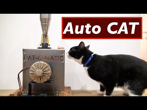 CAT-O-MATIC auto cat feeder/terrifier YTMakers Secret Santa