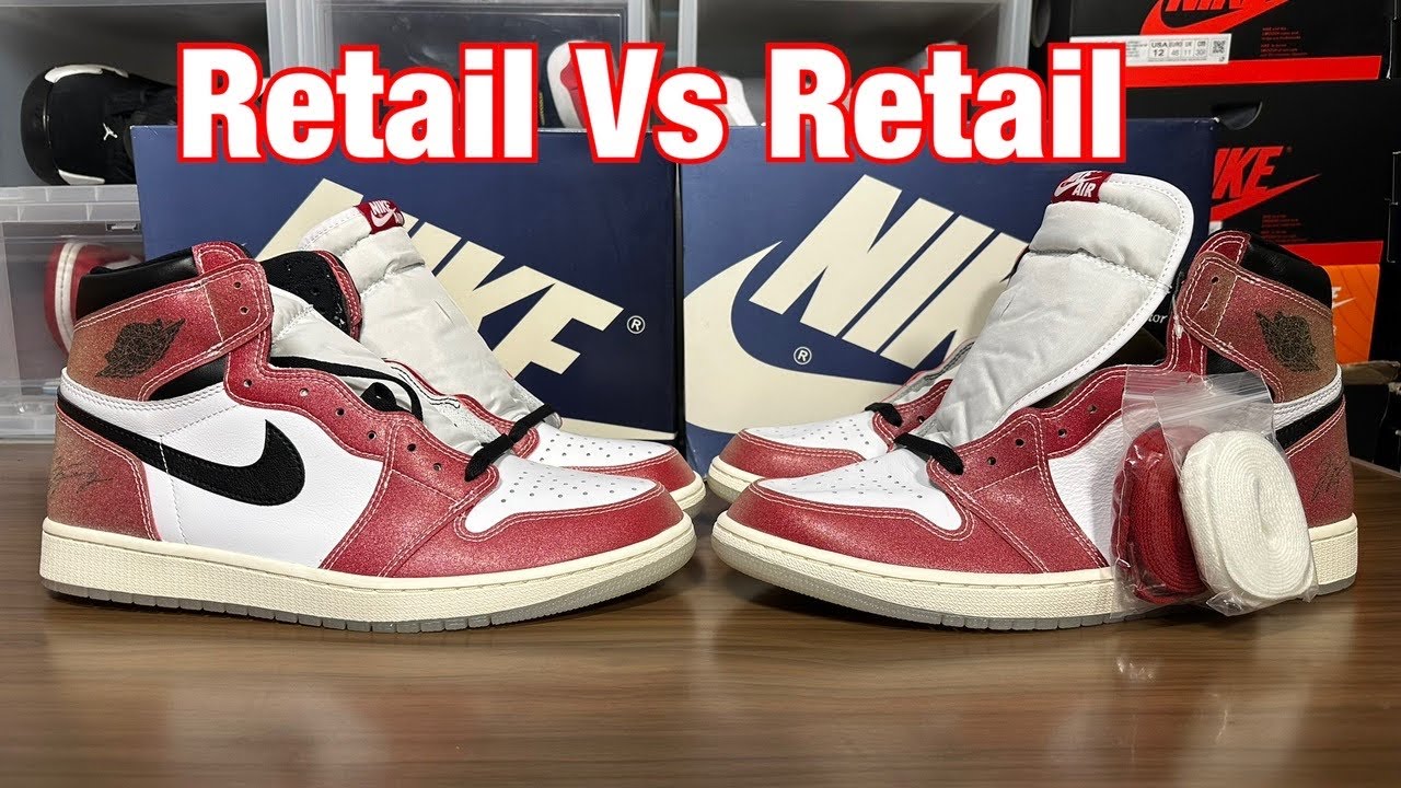 Air Jordan 1 TrophyRoom Retail Vs Retail - YouTube