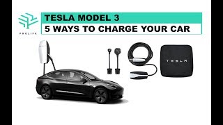 5 ways to charge your tesla model 3 - nema 14-50, supercharger, 5-15,
sae j1772, wall connector
